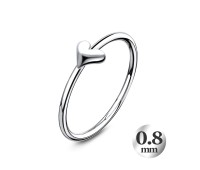 Heart Shaped Nose Rings NSKR-13n (0.8mm)